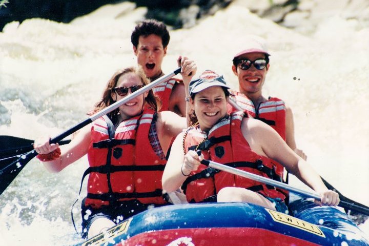 white water rafting on the river